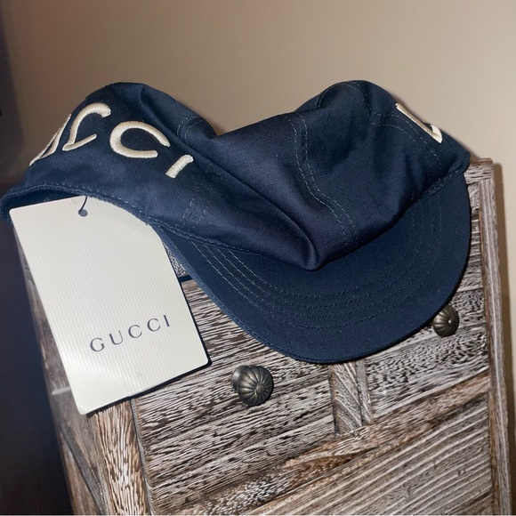 NWT! Gucci “Gucci x Loved” Cycle Hat in Navy Blue - Size Large - Discontinued - Picture 6 of 8